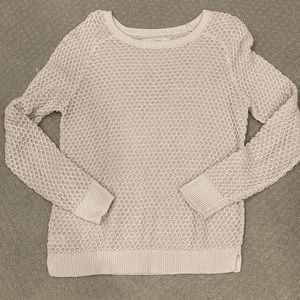 LOFT lightweight crocheted sweater- light lavender.